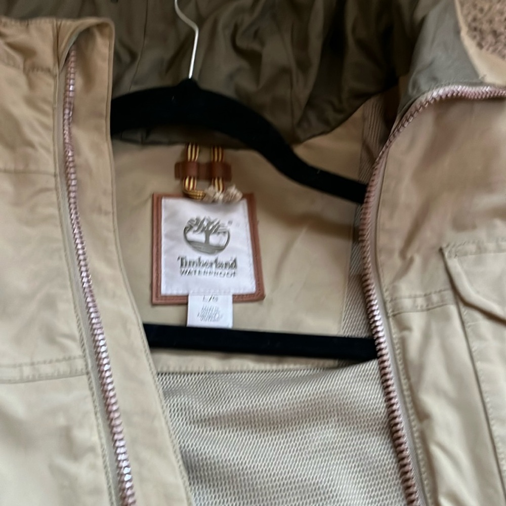 Men khaki tan casual timberland coat